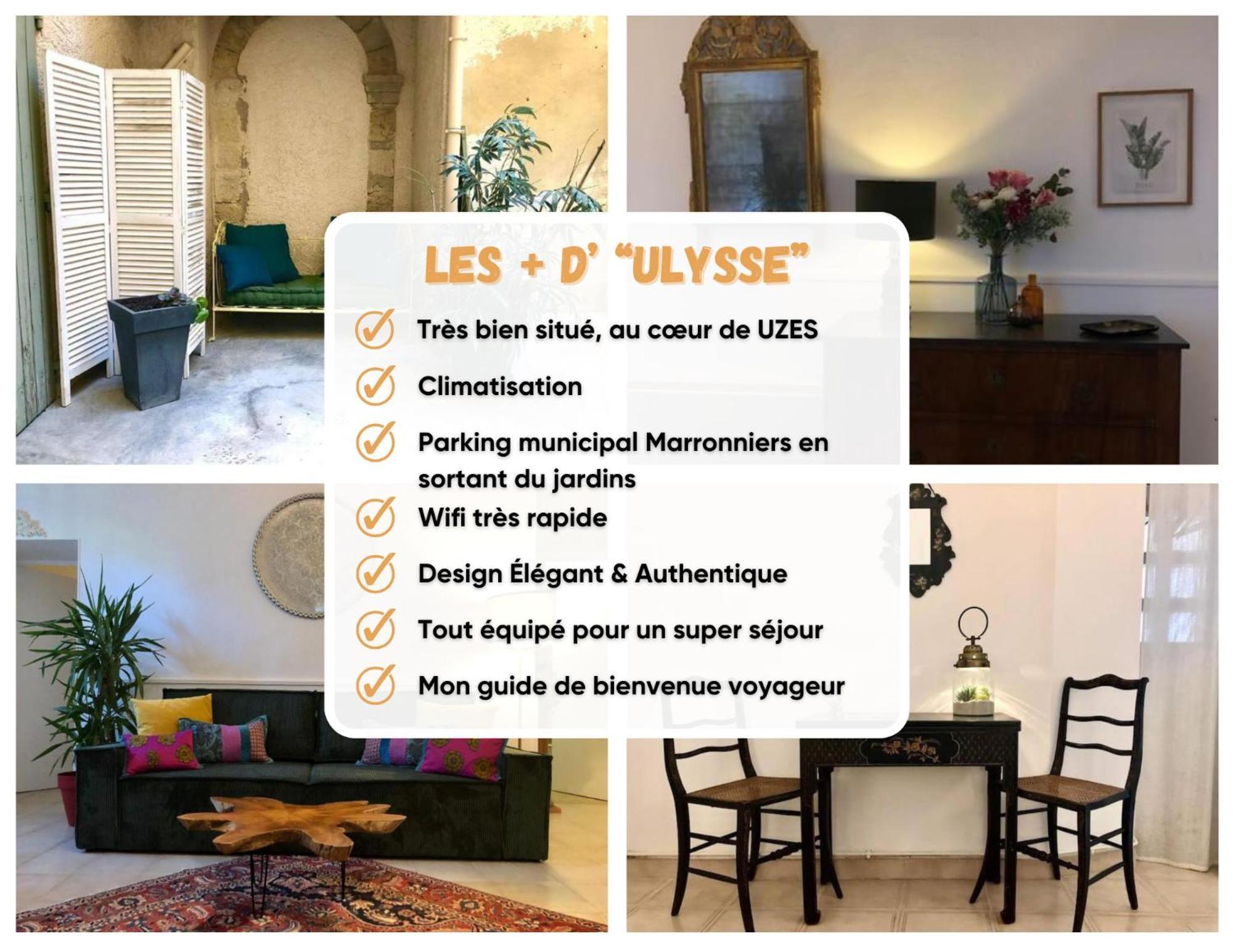 Ulysse, Appartement Spacieux Au Centre Historique D'Uzes En Rez-De-Chaussee Avec Exterieur, Proche Parking Des Marroniers エクステリア 写真